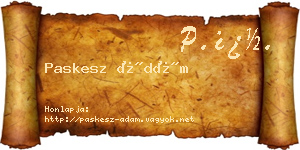 Paskesz Ádám névjegykártya